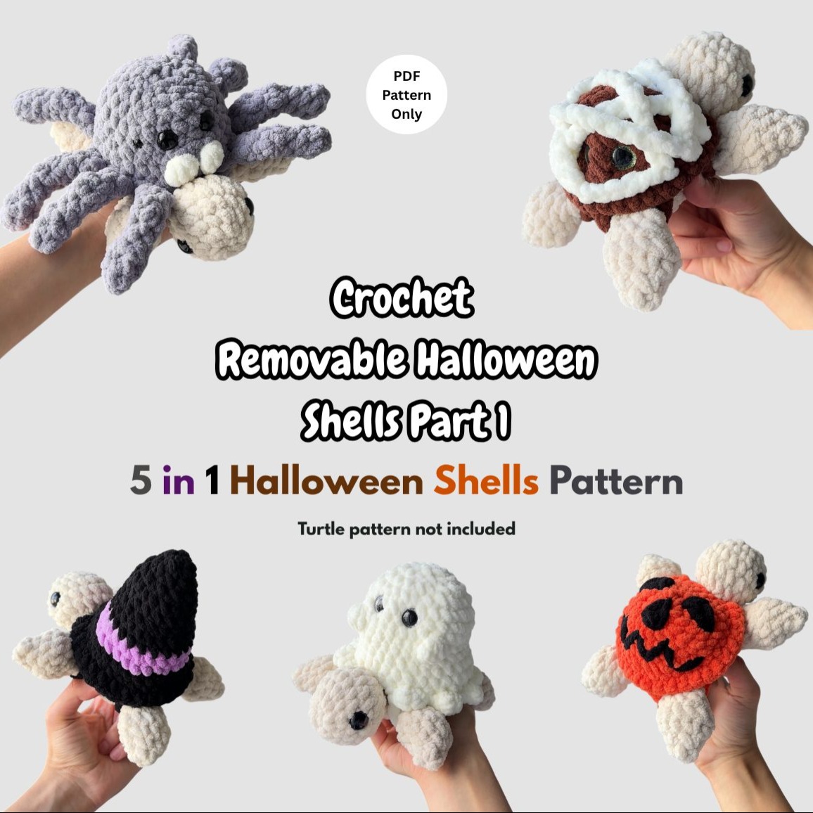 5-in-1 Removable Halloween Shells Part 1 photo 1 of 8 by CrochetwithPrachi