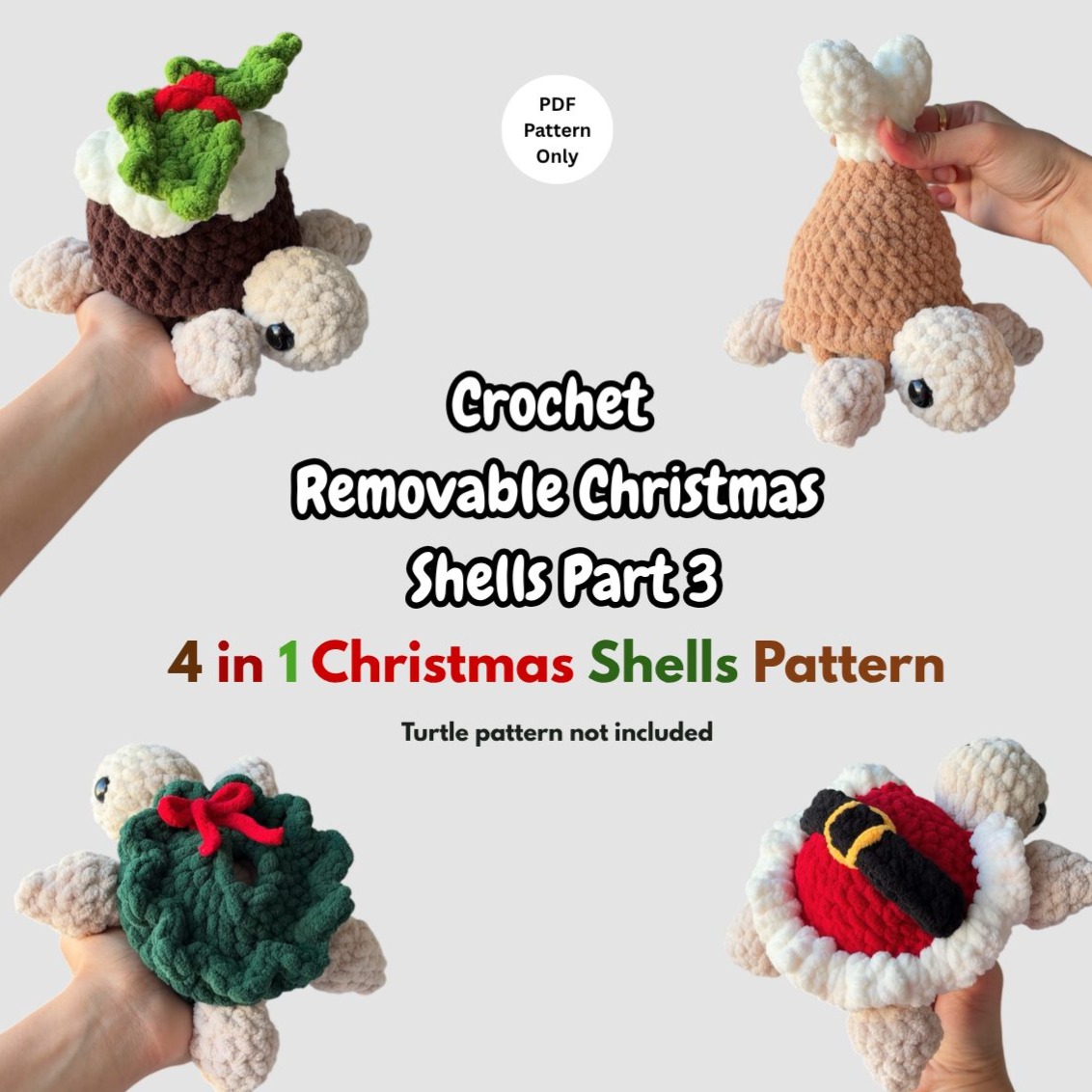 4-in-1 Removable Christmas Shells Part 3 photo 1 of 7 by CrochetwithPrachi