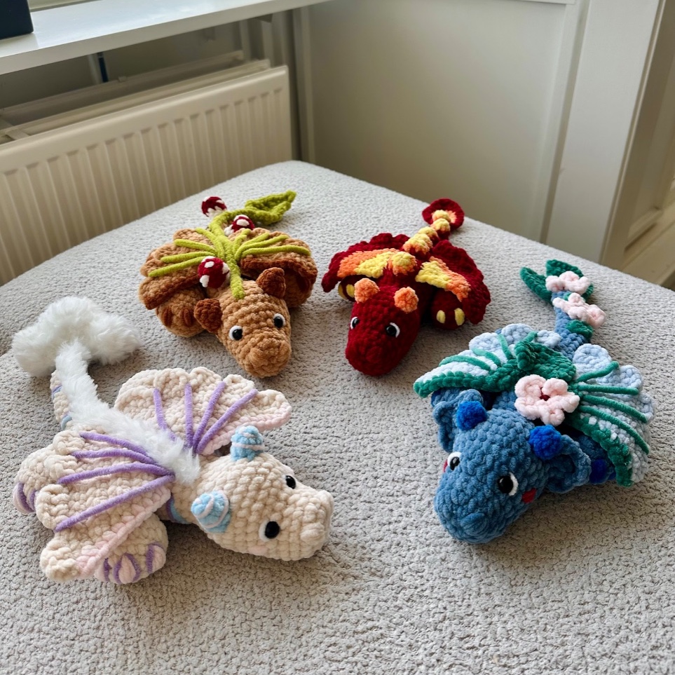 Elemental Dragons crochet patterns photo 1 of 5 by Crochet by Mette