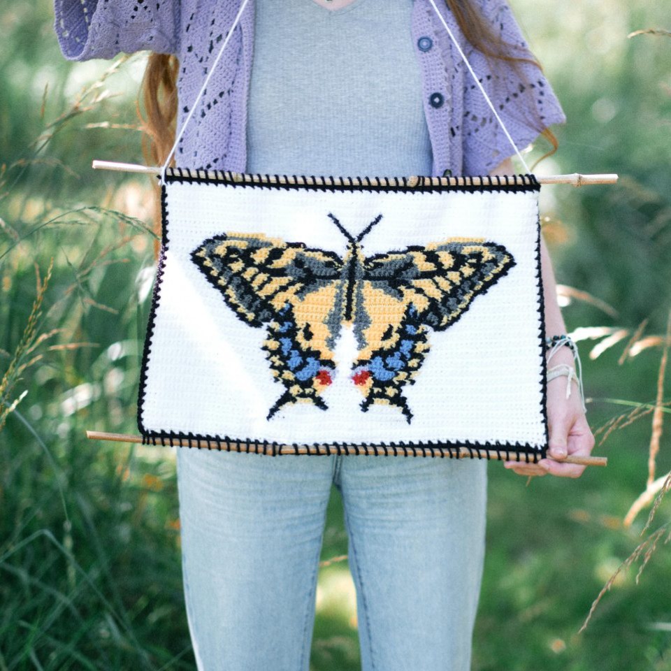 Swallowtail Butterfly tapestry photo 1 of 5 by Crochet.by.clr