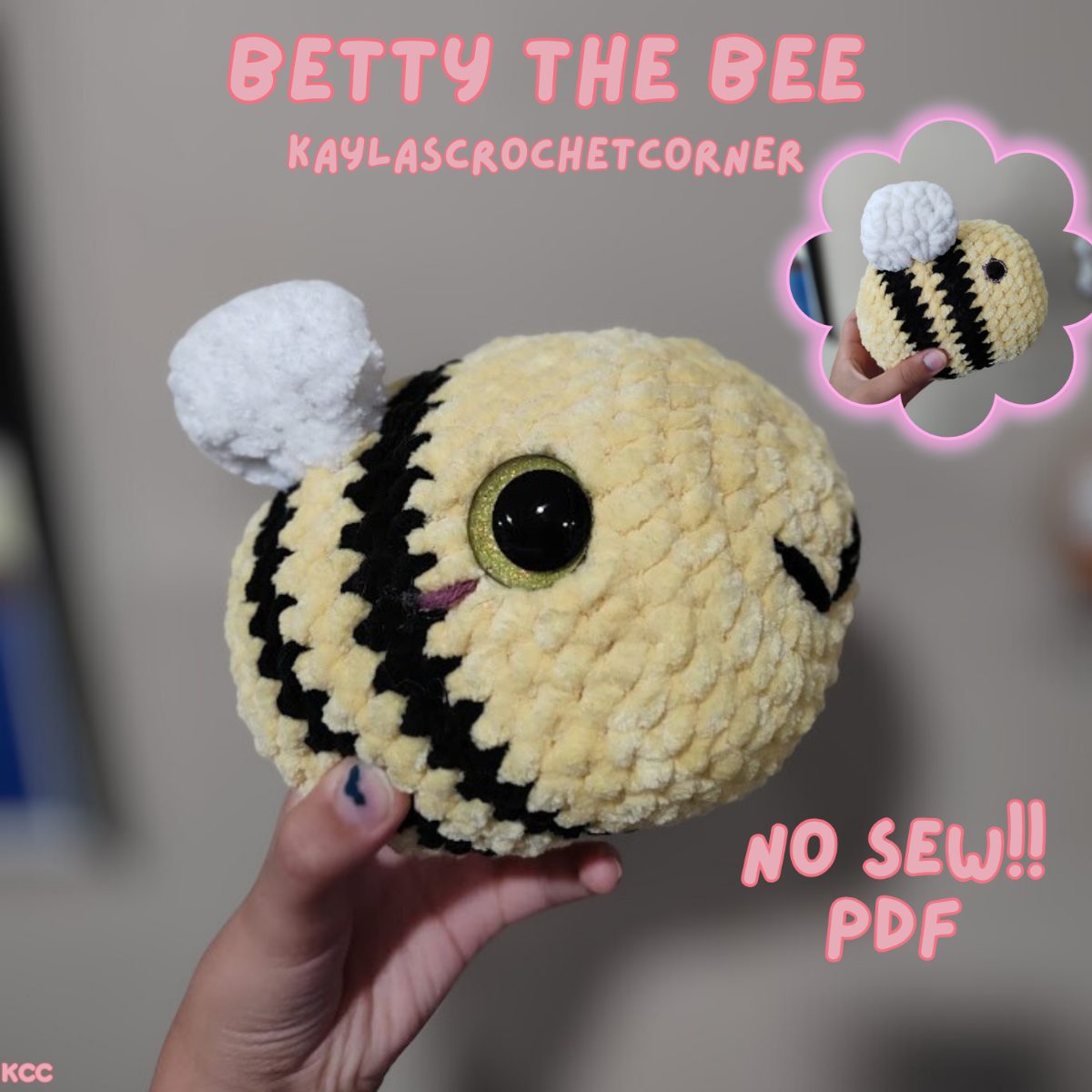 Betty the Bee No-Sew Crochet Pattern photo 1 of 7 by KaylasCrochetCorner