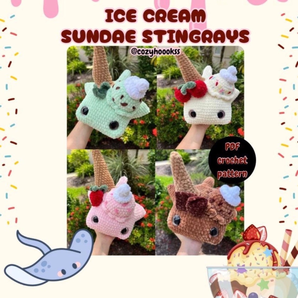 Ice cream sundae stingrays photo 1 of 1 by Cozyhookss
