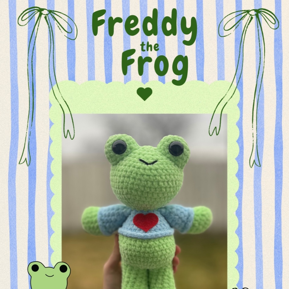 Freddy the frog photo 1 of 6 by Julie crochets
