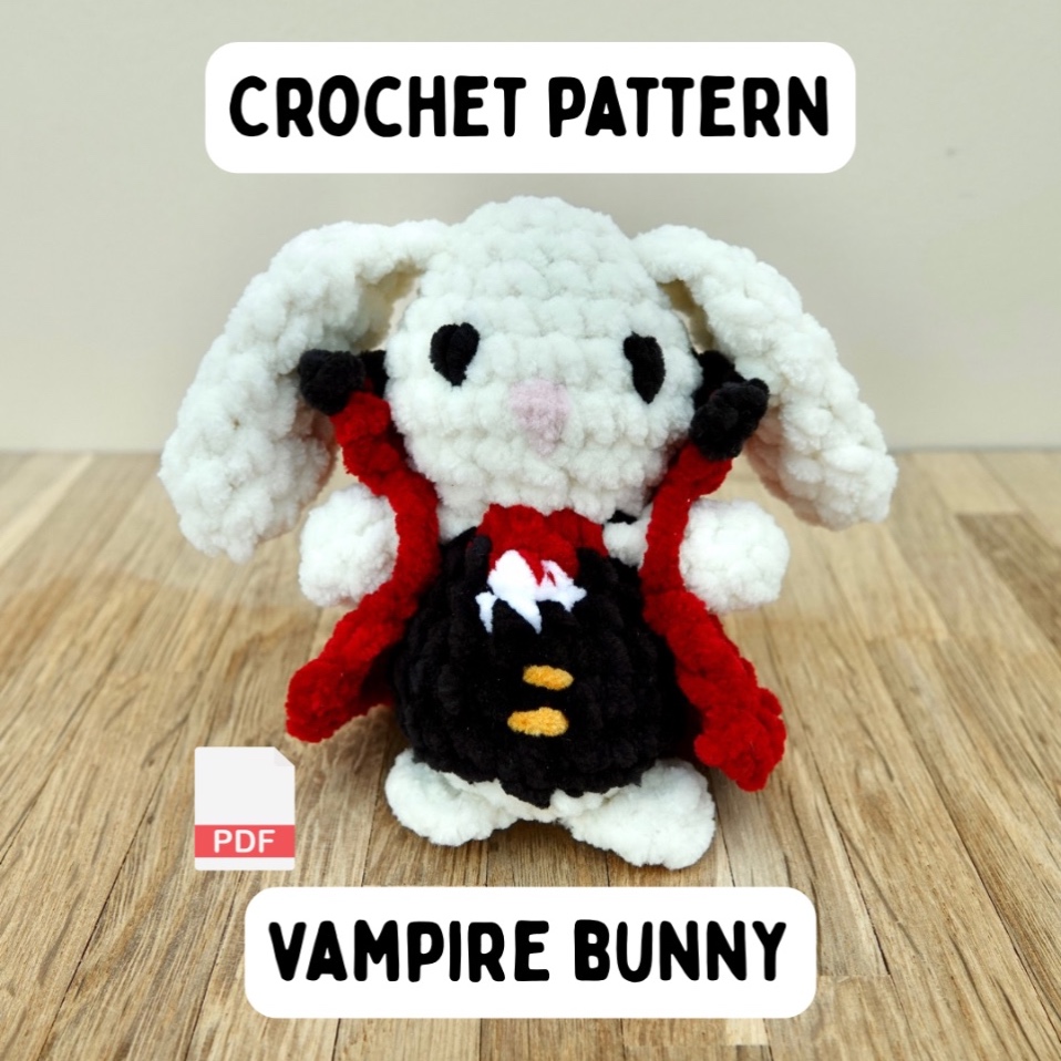 Bunny in Halloween Vampire Costume photo 1 of 6 by Stitches and a Needle