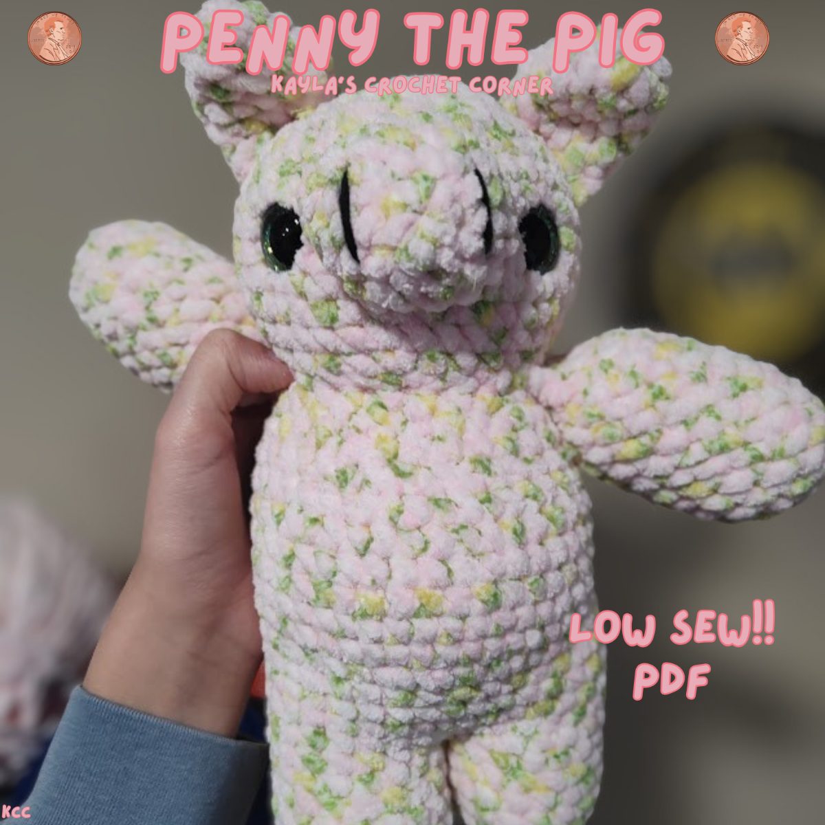 Penny the Pig Low-Sew Crochet Pattern photo 1 of 6 by KaylasCrochetCorner