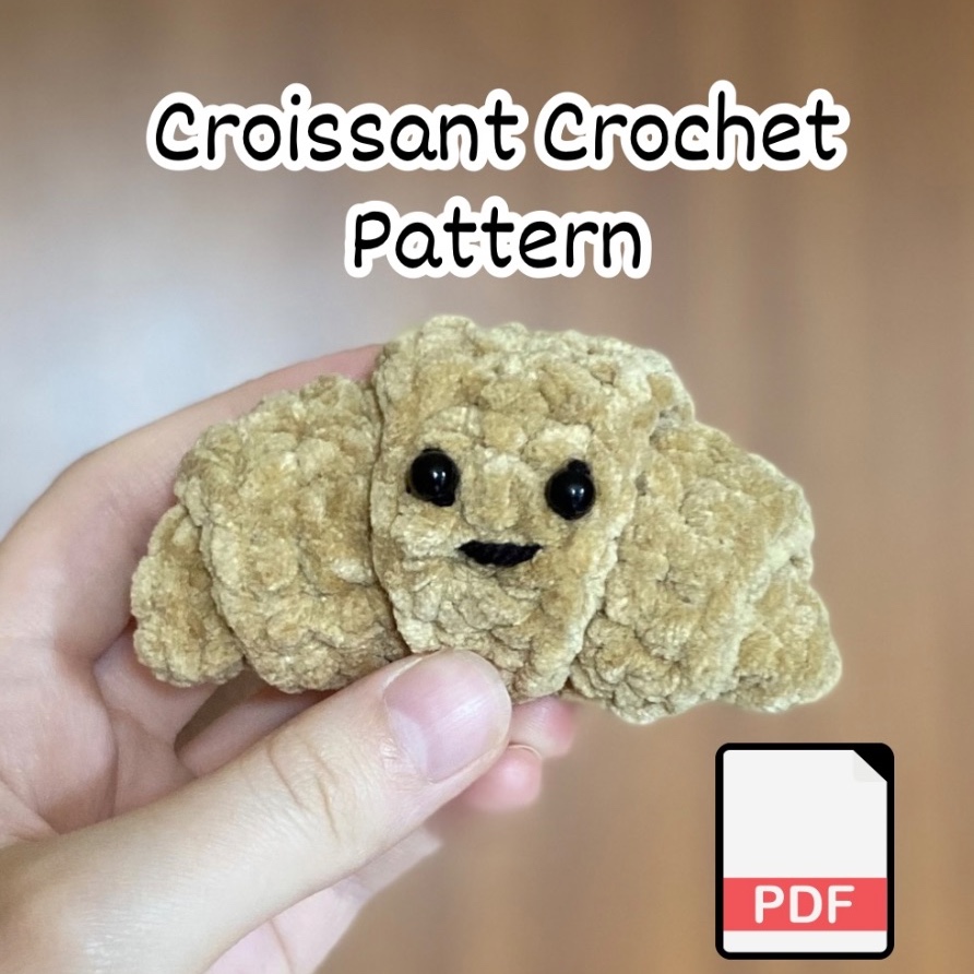 Croissant Crochet Pattern photo 1 of 6 by Stitches and a Needle