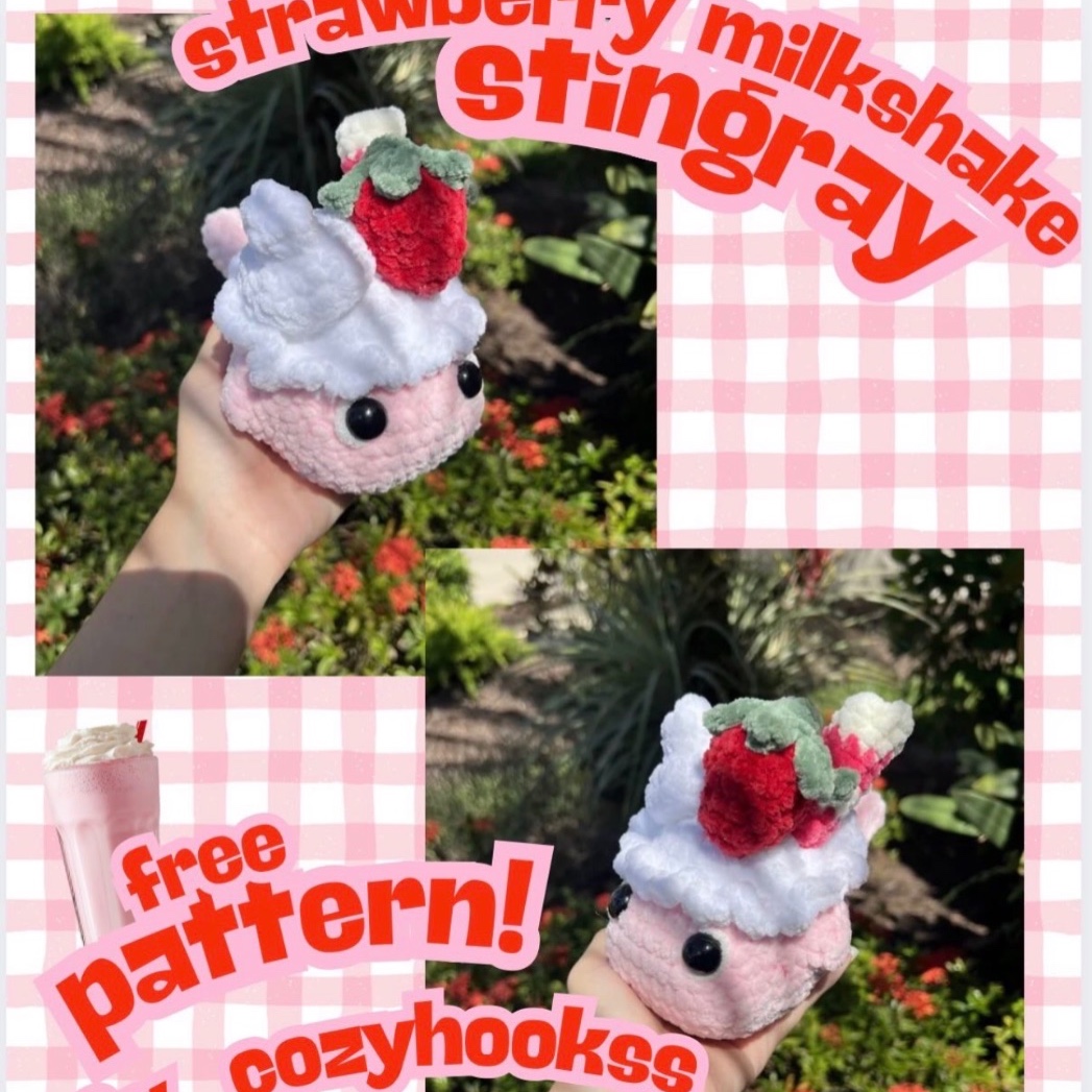 Strawberry milkshake stingray mini photo 1 of 1 by Cozyhookss