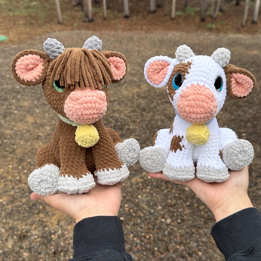 Milkshake The Sitting Cow PDF Crochet Pattern photo 1 of 6 by Twisted Goat Designs