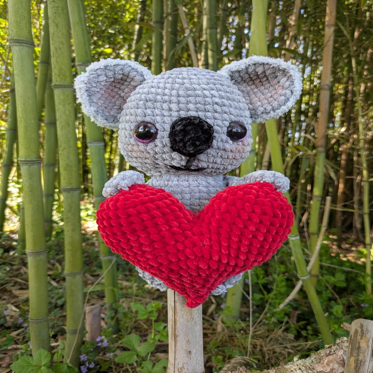 Koala with heart photo 1 of 4 by Crochet.by.clr