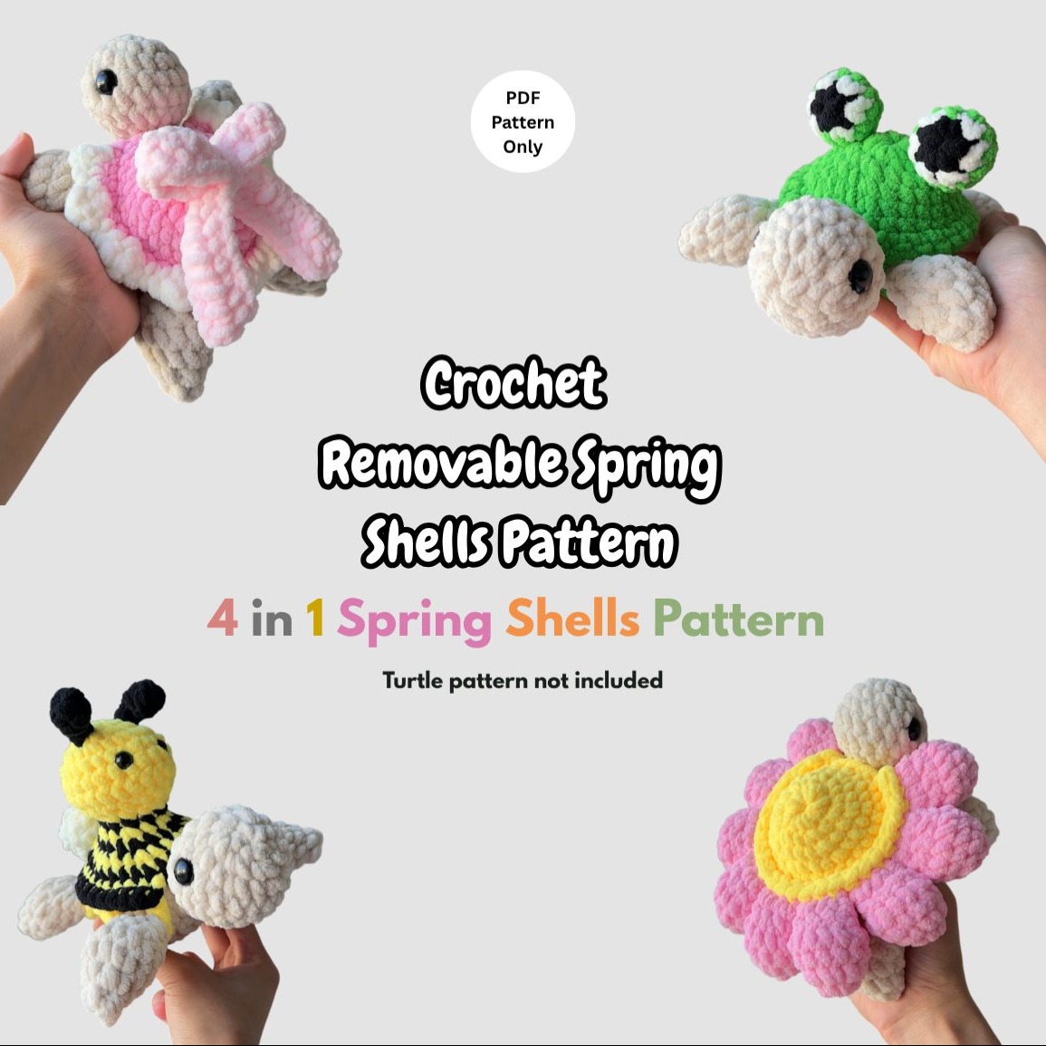 4-in-1 Removable Spring Shells photo 1 of 6 by CrochetwithPrachi