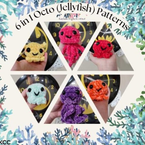 6-1 Octo/Jellyfish Crochet Pattern Bundle photo 1 of 7 by KaylasCrochetCorner