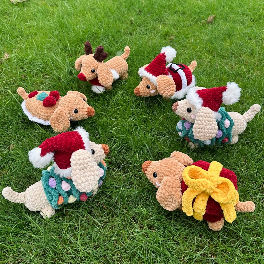 Christmas Pups crochet patterns photo 1 of 9 by Crochet by Mette