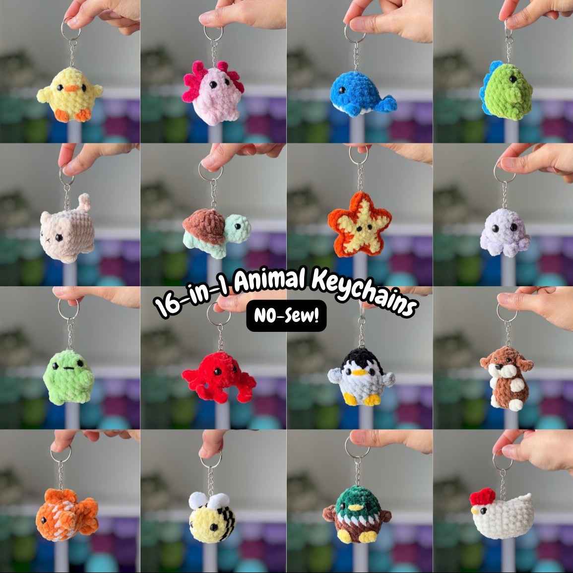 16-in-1 Animal Keychains photo 1 of 18 by CrochetwithPrachi