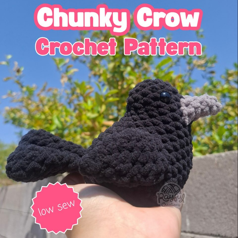 Chunky Crow | Fall Bird Pattern photo 1 of 10 by Rayful Creations