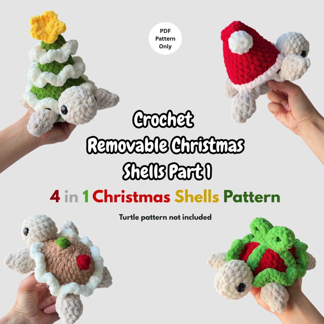 4-in-1 Removable Christmas Shells Part 1 photo 1 of 7 by CrochetwithPrachi