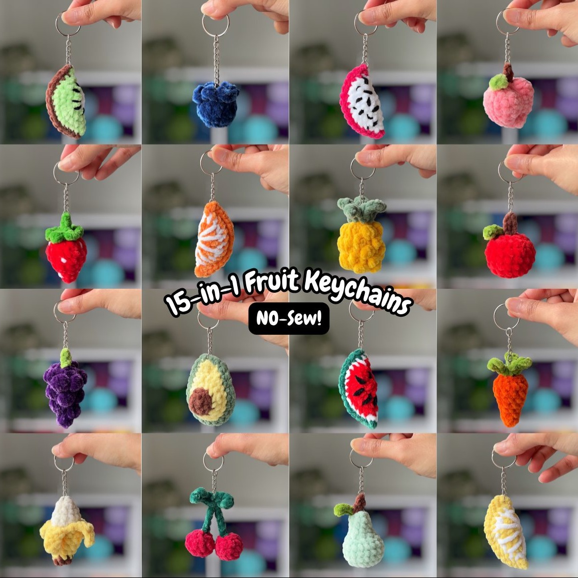 15-in-1 Fruit Keychains photo 1 of 17 by CrochetwithPrachi