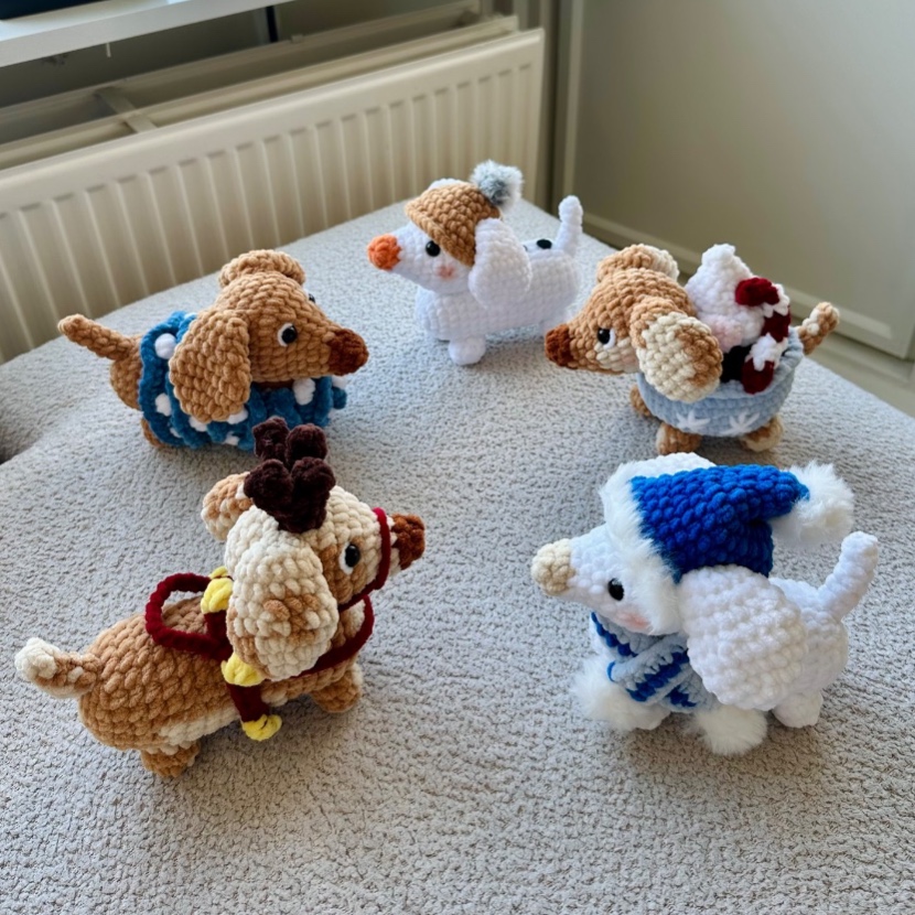 Winter Pups crochet patterns photo 1 of 11 by Crochet by Mette