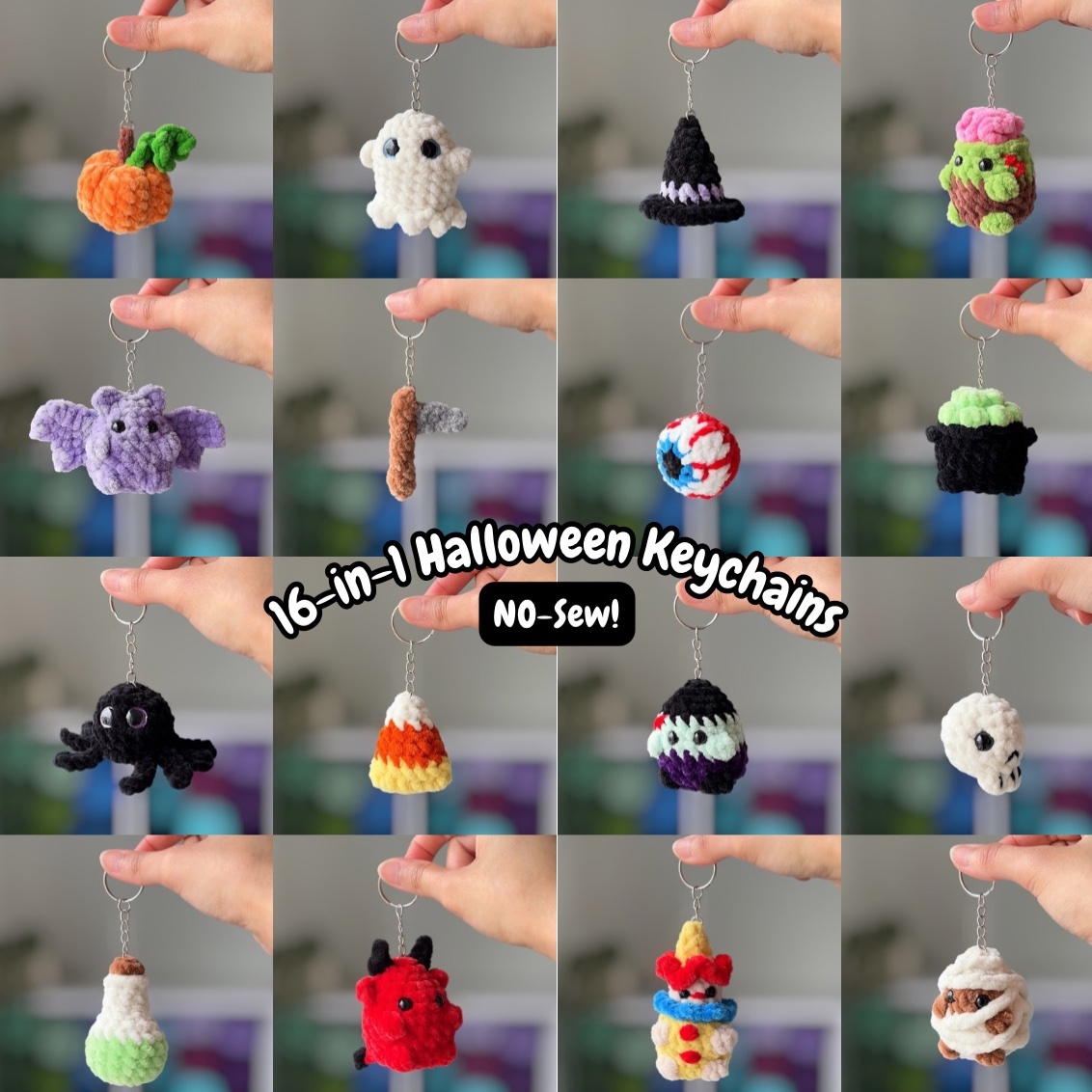 16-in-1 Halloween Keychains photo 1 of 17 by CrochetwithPrachi