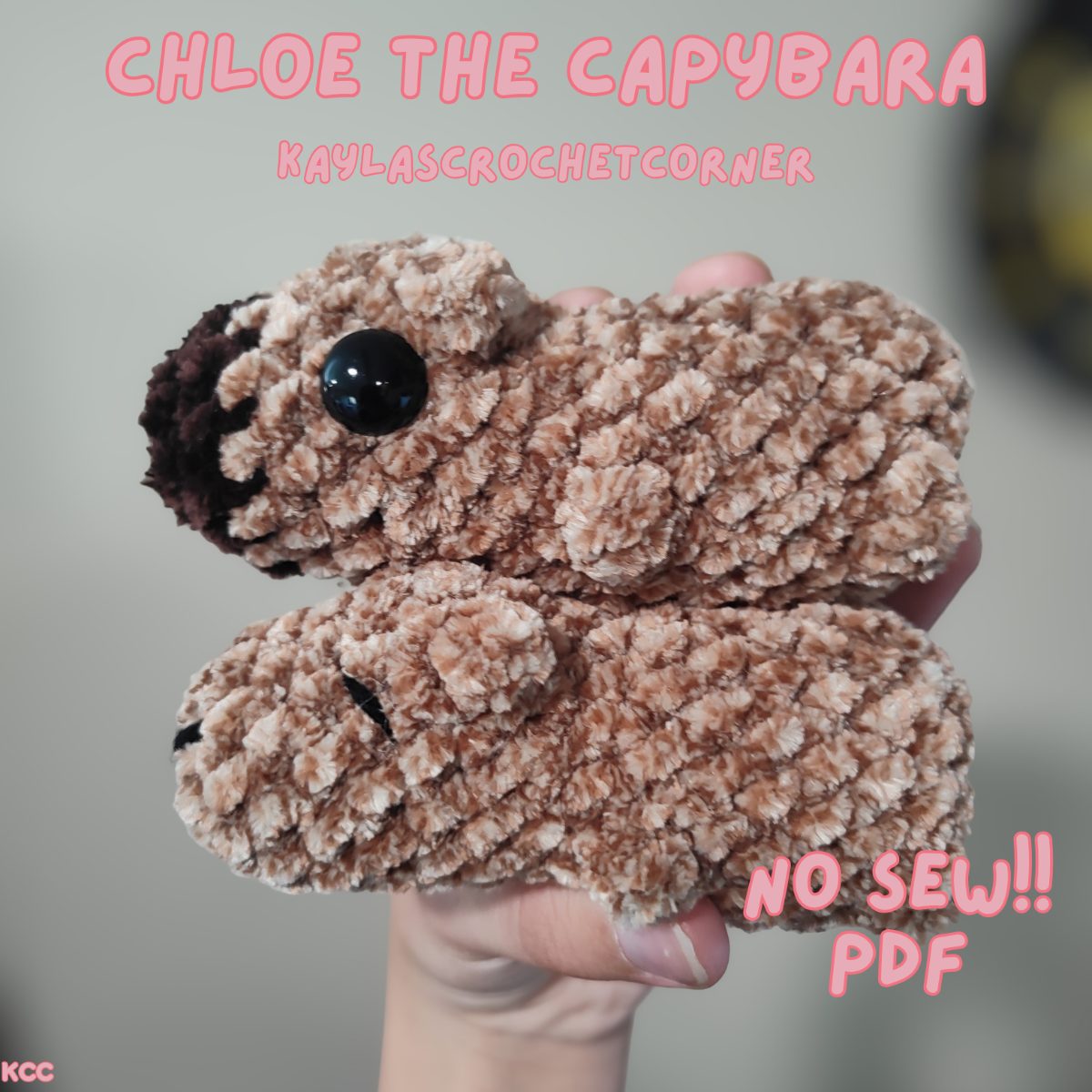 Chloe the Capybara No-Sew Crochet Pattern photo 1 of 6 by KaylasCrochetCorner
