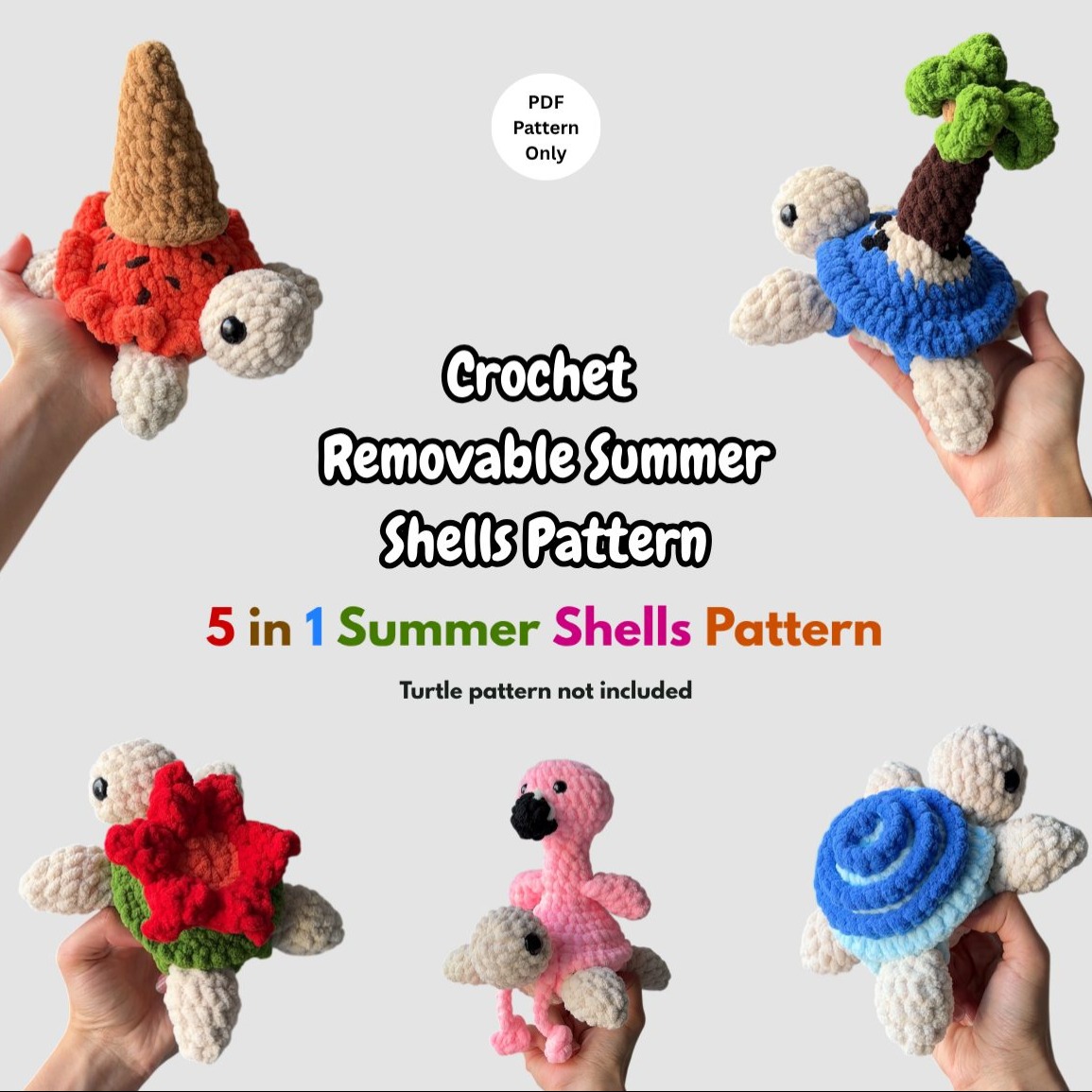 5-in-1 Removable Summer Shells photo 1 of 7 by CrochetwithPrachi