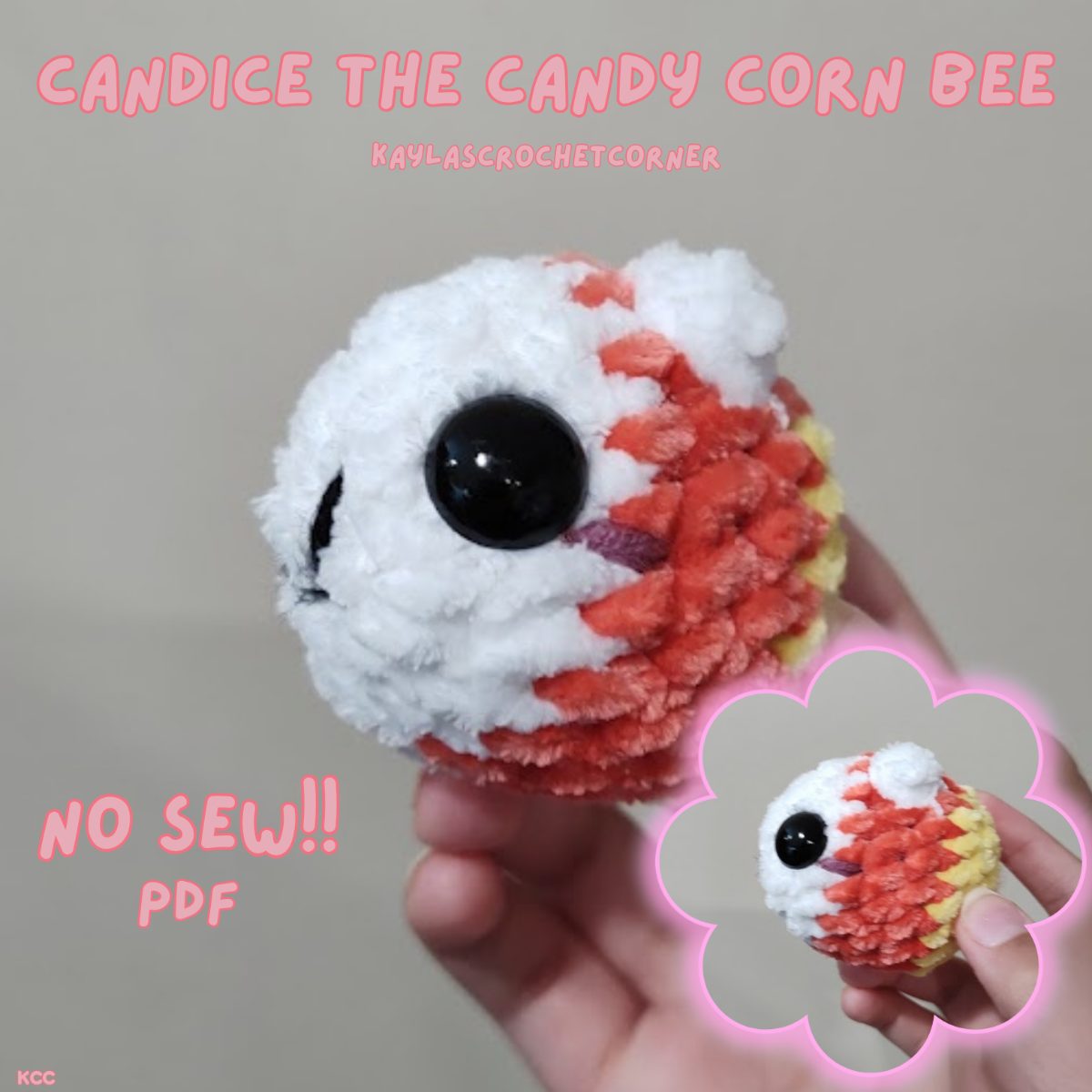 Candice the No-Sew CandyCorn Bee photo 1 of 4 by KaylasCrochetCorner