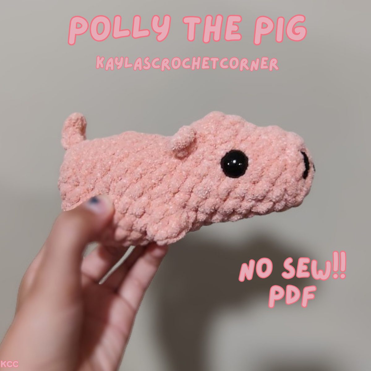 Polly the Pig No-Sew Crochet Pattern photo 1 of 4 by KaylasCrochetCorner