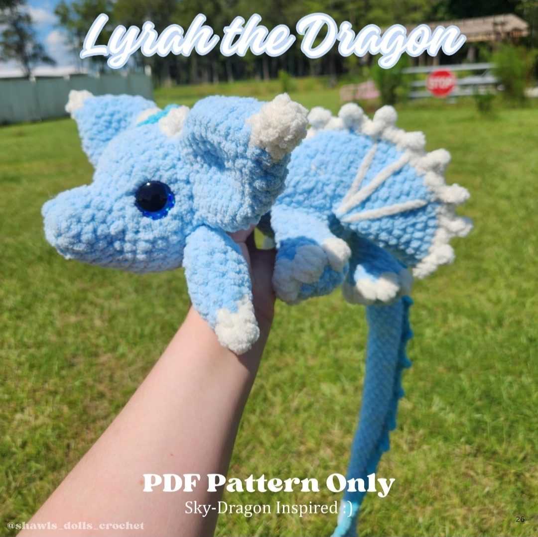 Lyrah the Sky Dragon Pattern photo 1 of 1 by Shawls & Dolls Crochet